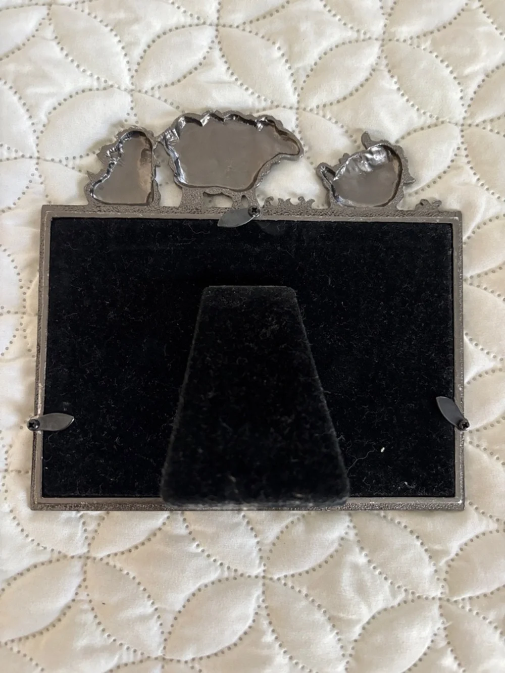 S.Sunflower Heavy Pewter Sheep-Theme 6x4 Photo Frame EUC